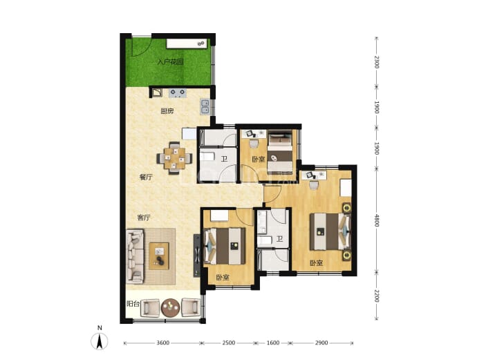 天樾华园--建面 98m²