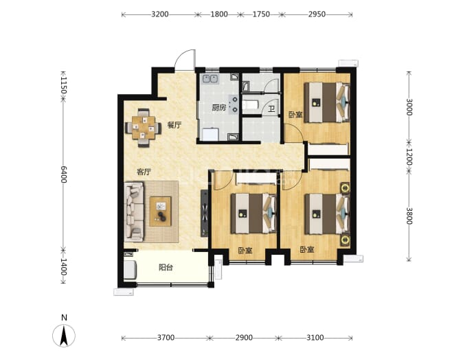 万科翡翠书院--建面 99m²