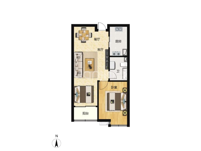 人和嘉园--建面 76m²