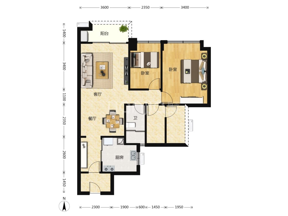 亚运城户型图(链家网)