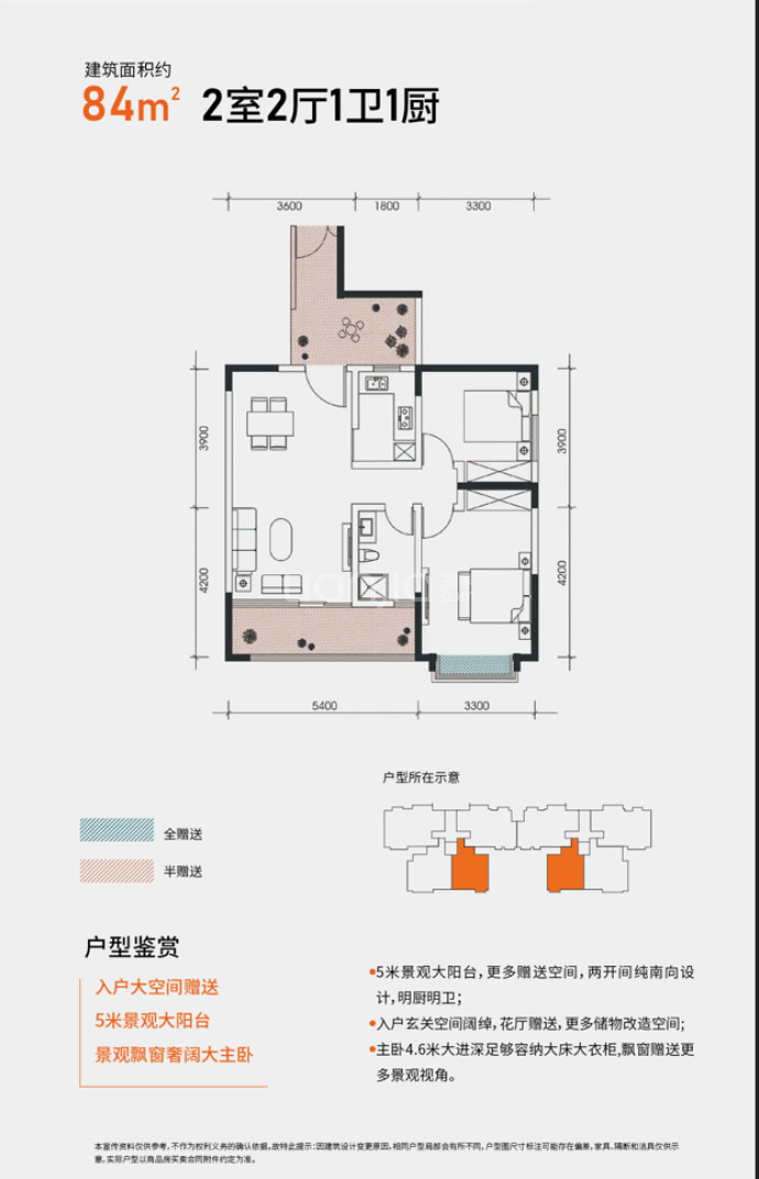 东骏•翎羽晨光--建面 84m²