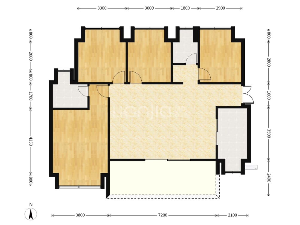 裕城长江著户型图(链家网)