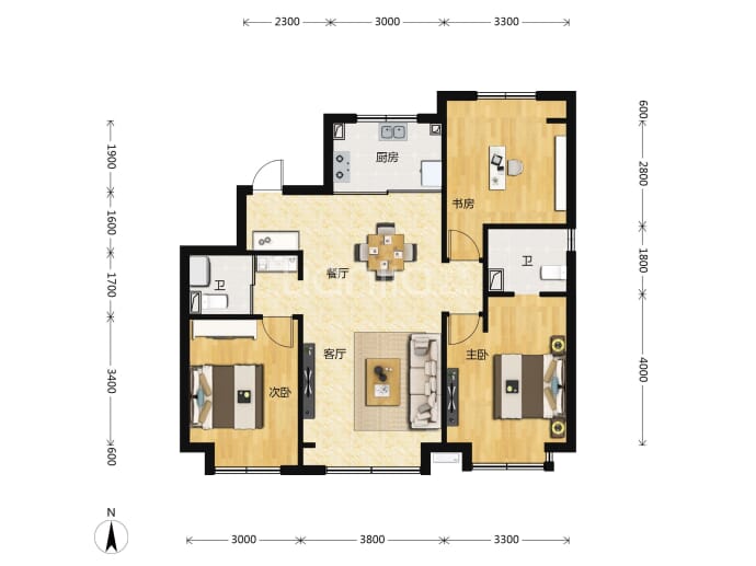 东安·满庭芳华--建面 98m²