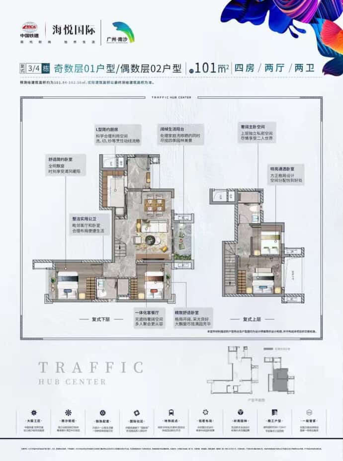 中国铁建海悦国际--建面 101m²