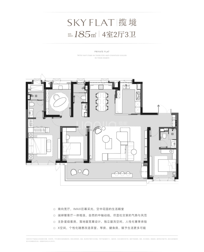 奥体潮鸣--建面 185m²