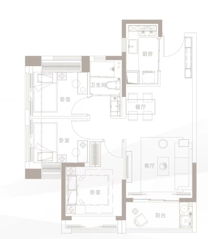 保利招商龙誉--建面 79m²