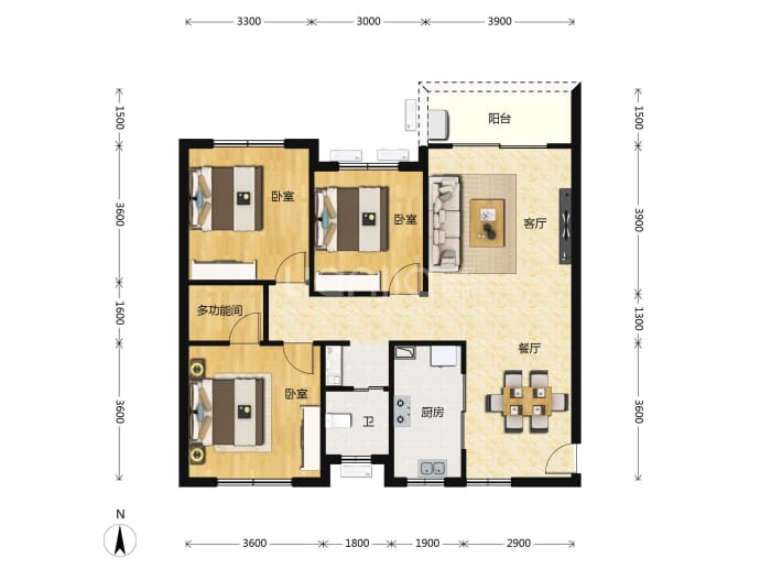 锦顺宸樾府--建面 114m²