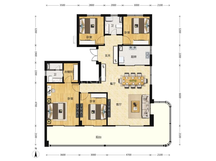 金沙湖高尔夫观邸--建面 170m²