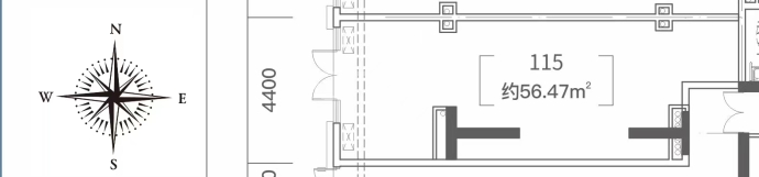 粤海城--建面 56.47m²