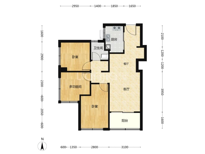 鸿荣源·珈誉玖玺--建面 78m²