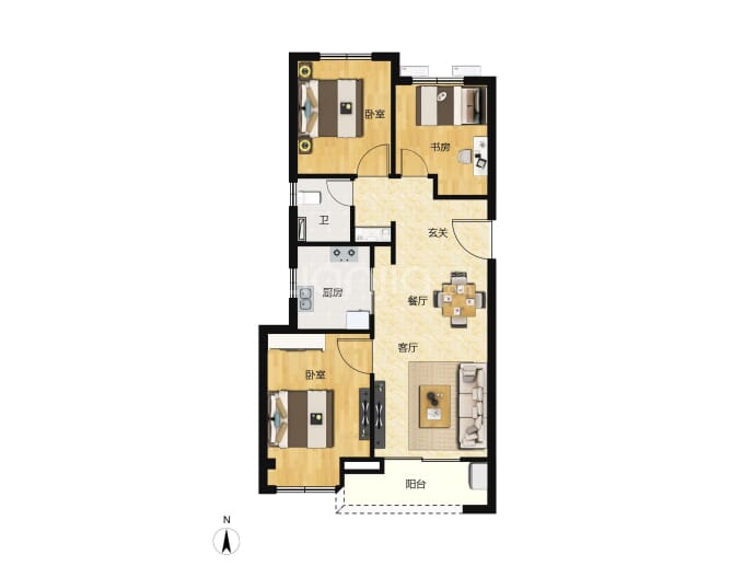 万科大都会--建面 99m²