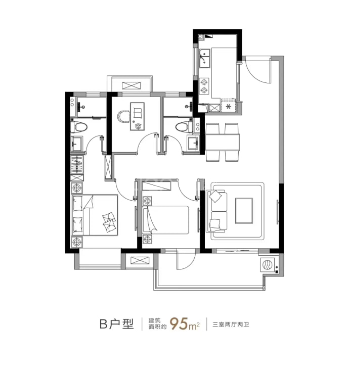 光明星城--建面 95m²