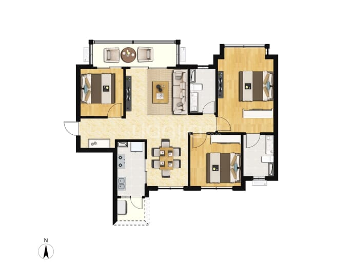 西溪里别院--建面 109m²