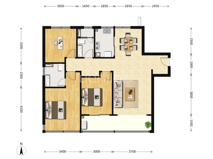 绿城桂语听澜--建面 125m²