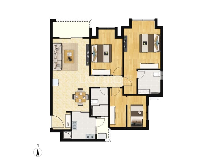 中海渝中云锦--建面 108.24m²