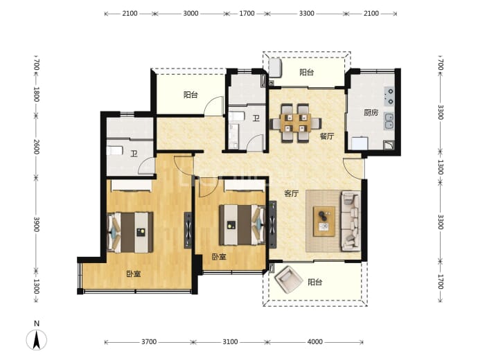 颐安御品公馆--建面 105m²