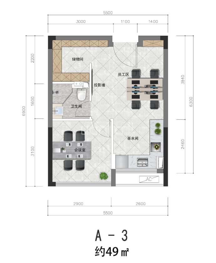 金悦汇--建面 49m²