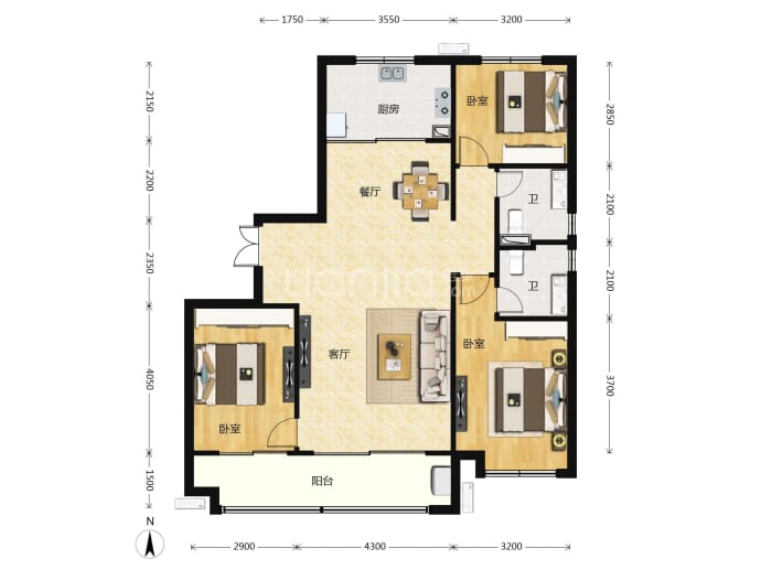 城发投云歌朗樾--建面 132m²