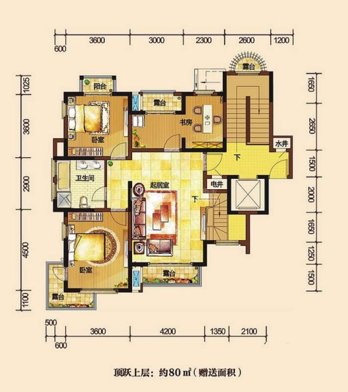 慧远美林谷--建面 80m²