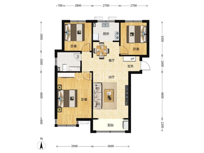 理想家园--建面 97m²