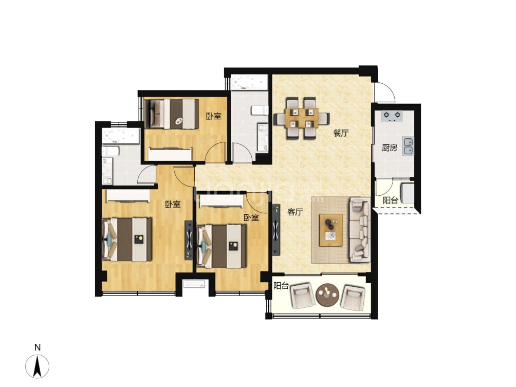 欣雅苑户型图(链家网)