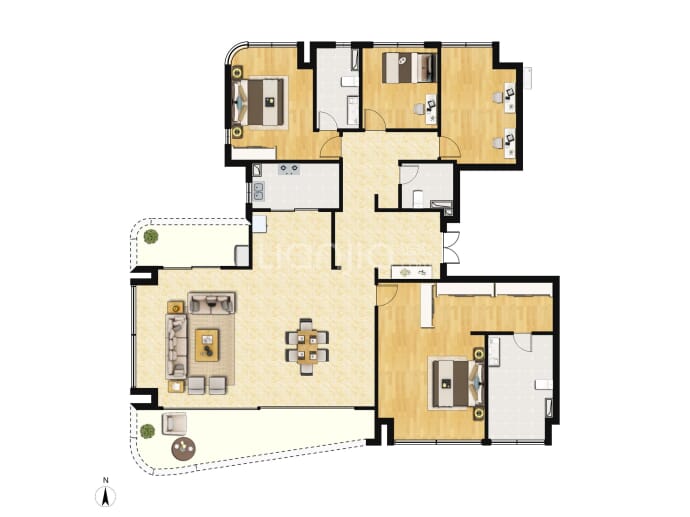 中粮保利天玺壹号--建面 199m²