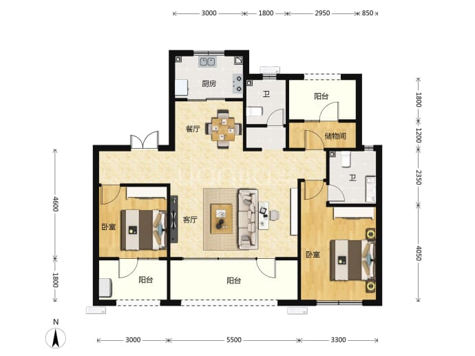 青城翰章--建面 115m²