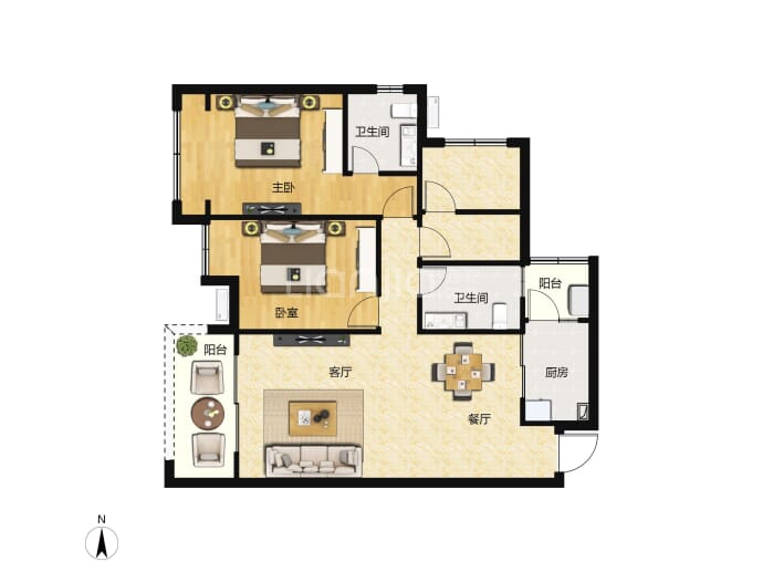 银河公园山水--建面 103.03m²