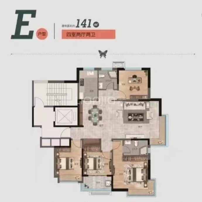 山钢锦程园--建面 141m²