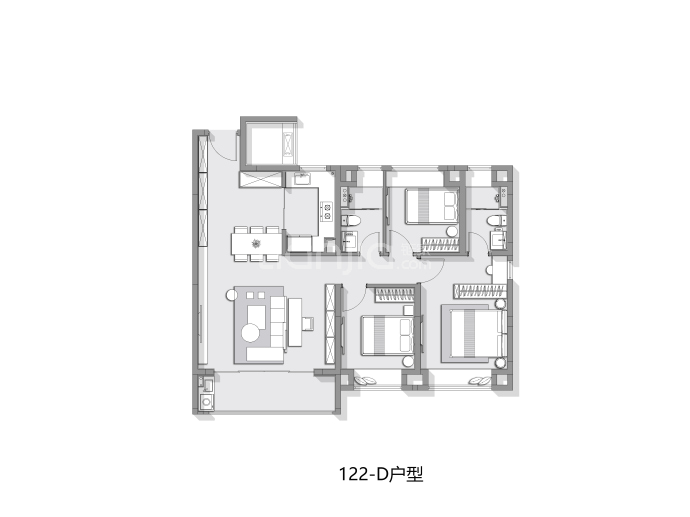 众禾嘉苑--建面 122m²