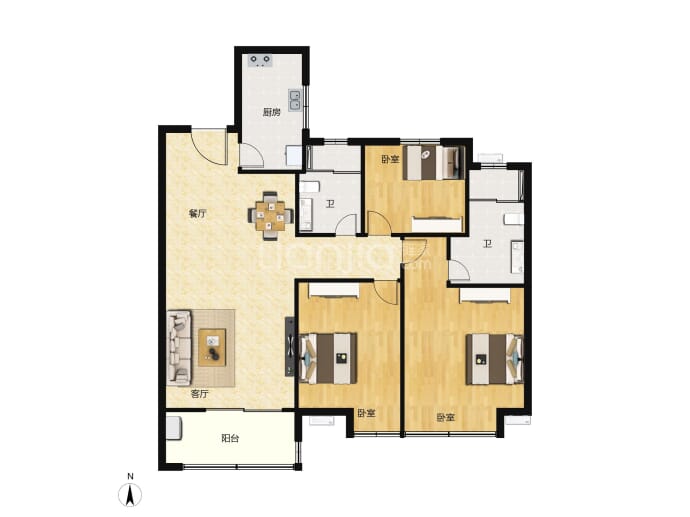 澳门山庄二期--建面 104m²