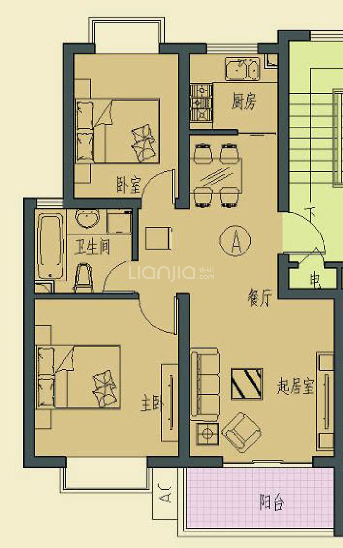 海立方--建面 76.9m²