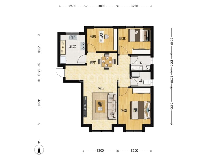 誉东苑--建面 91m²