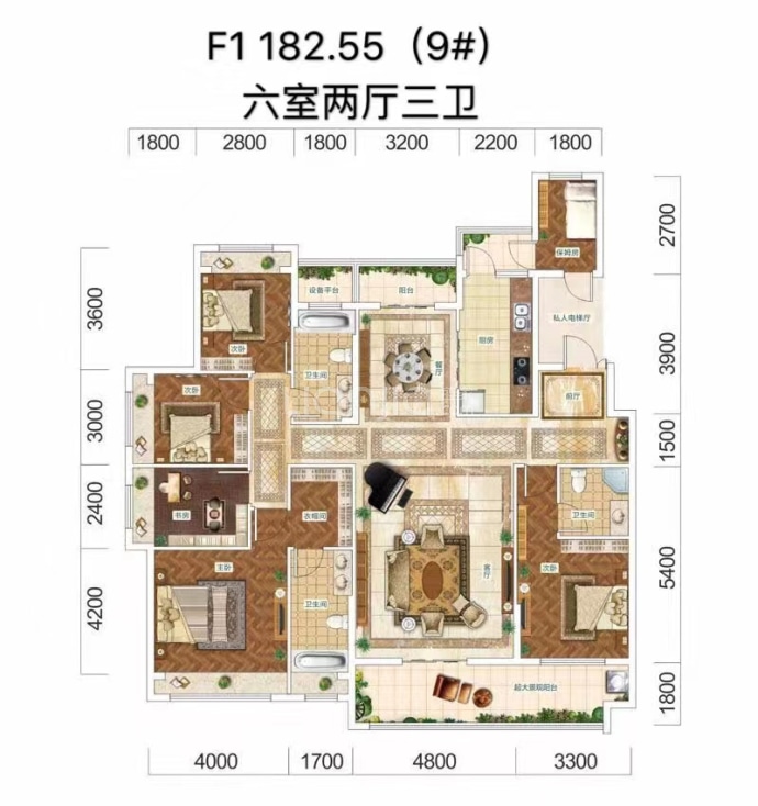 晟辉公园府--建面 182.55m²