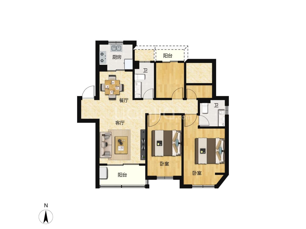 香逸铂悦户型图(链家网)