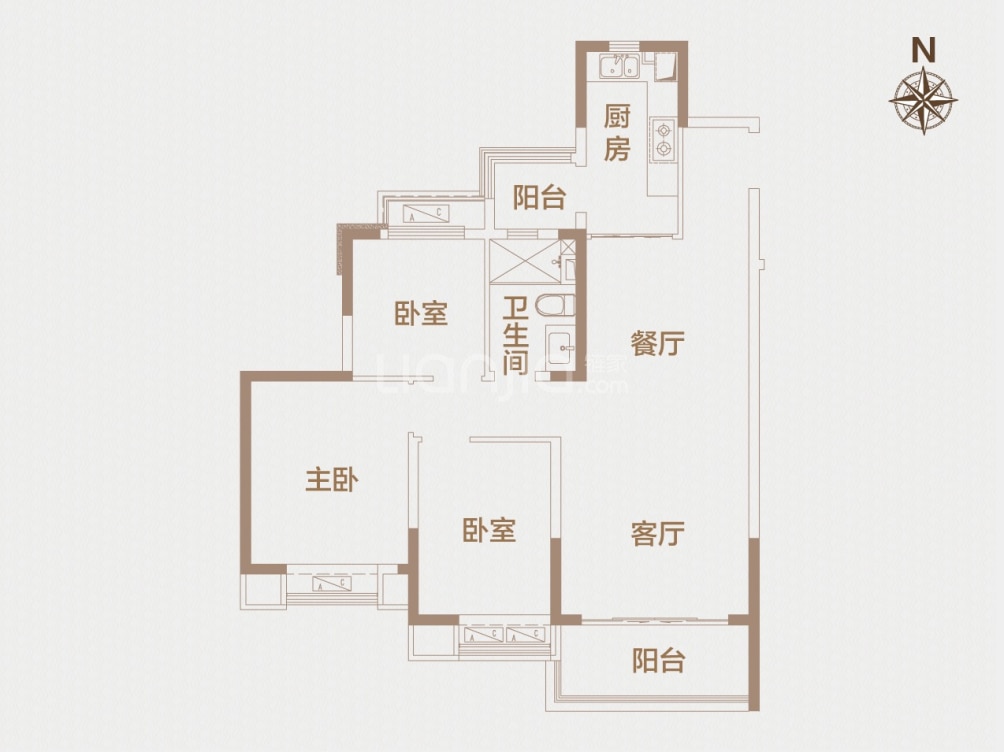 恒大悦府户型图(链家网)