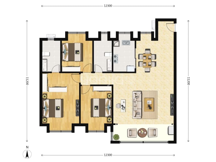 银孚汉阳首府--建面 127m²