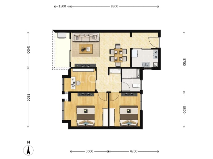 大华公园天下--建面 85m²