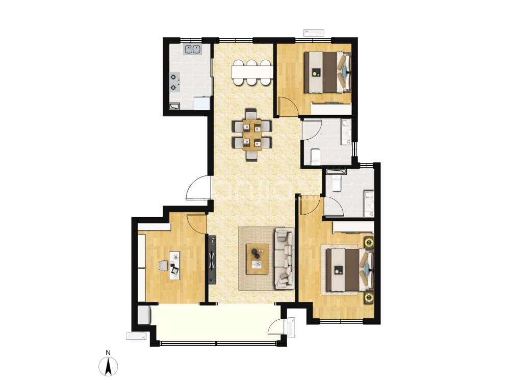 中粮祥云户型图(链家网)