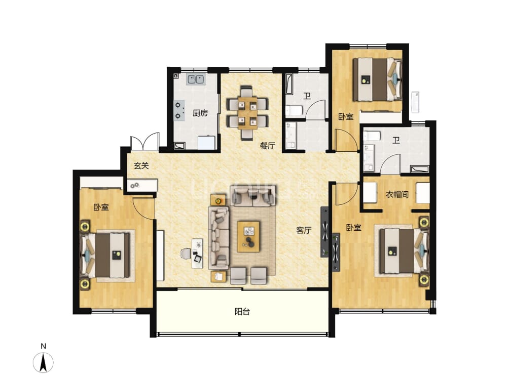 郑州华侨城户型图(链家网)