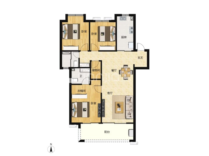 帝大御璟城--建面 107.38m²