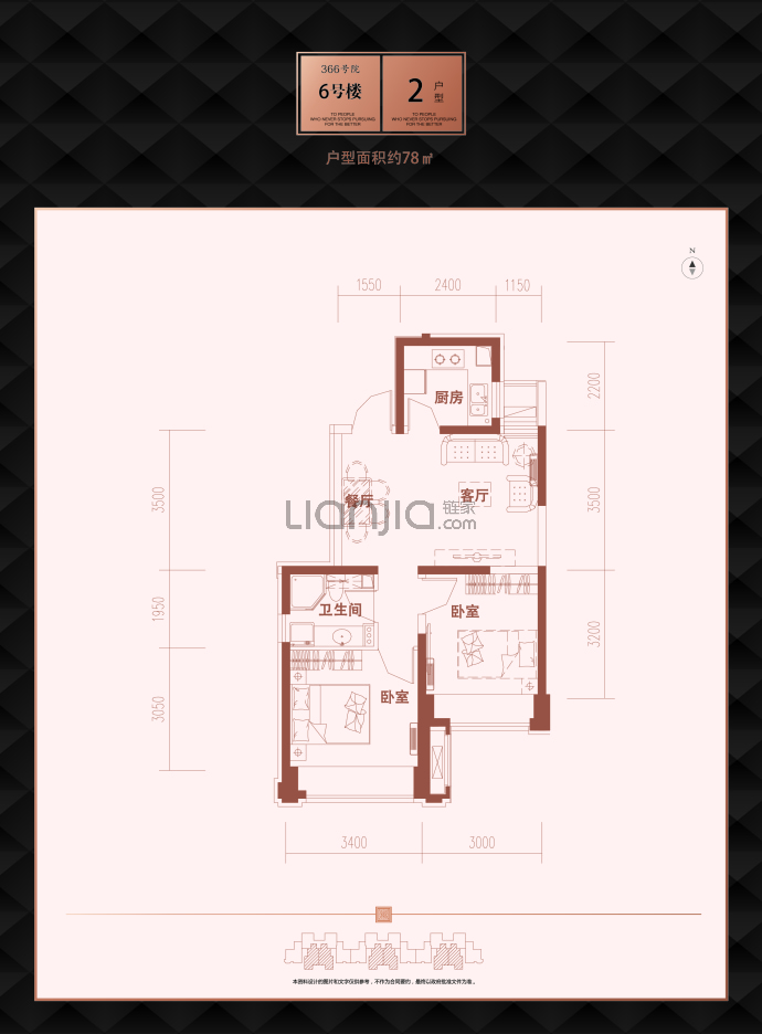 京贸国际公馆--建面 78m²