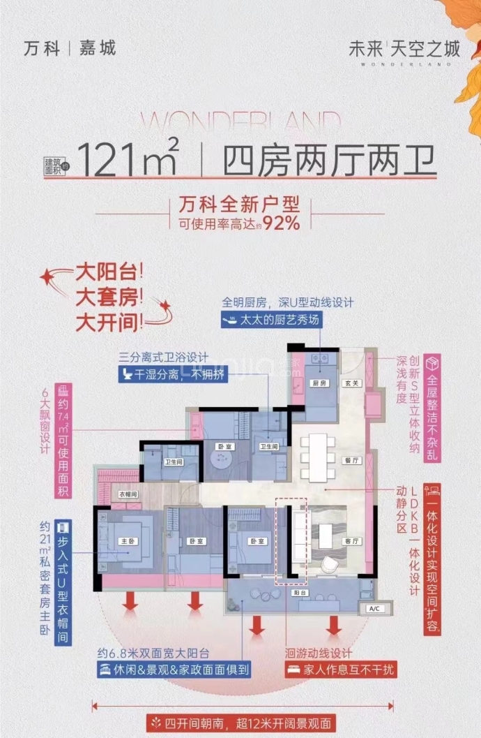 未来天空之城--建面 121m²