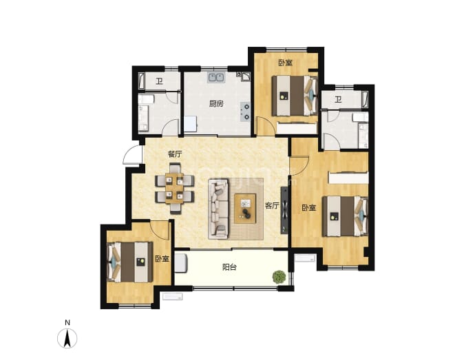 凤语江南--建面 105m²