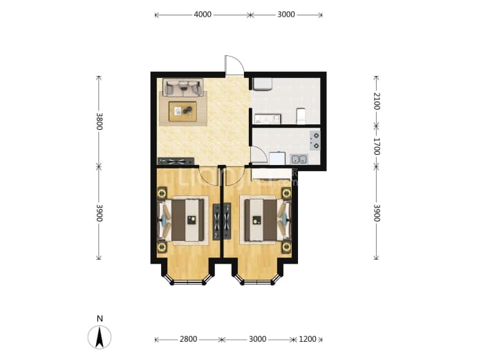 翡玉东方--建面 56m²