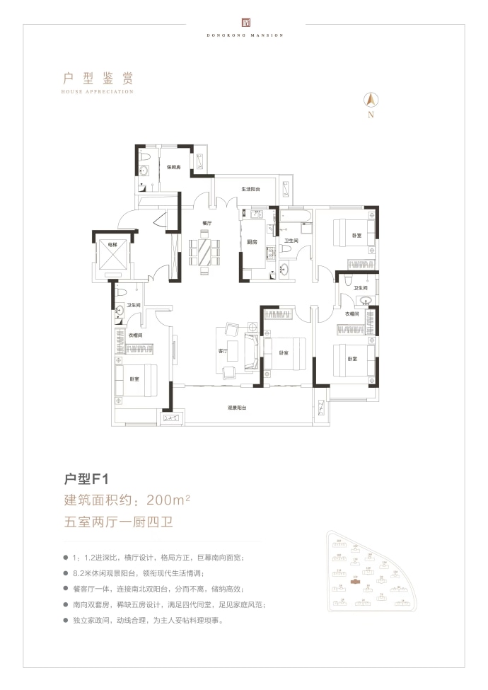 润泓·东榕府--建面 200m²