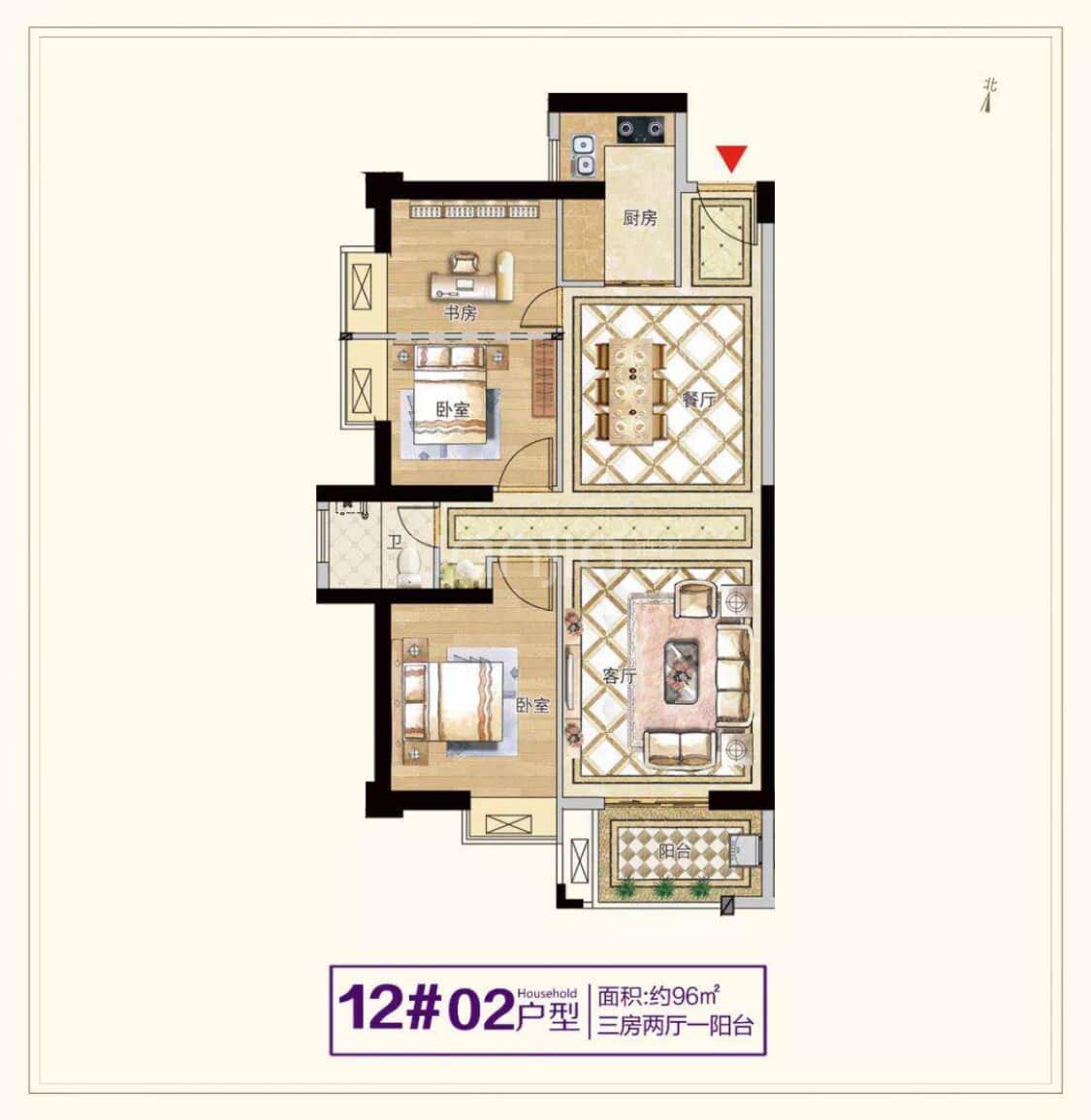 龙泉丽景02户型户型图(链家网)