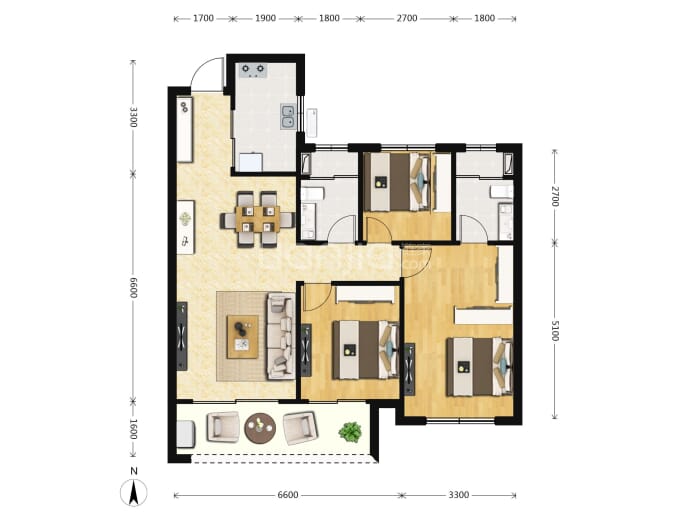 华宇·御璟天宸--建面 110m²