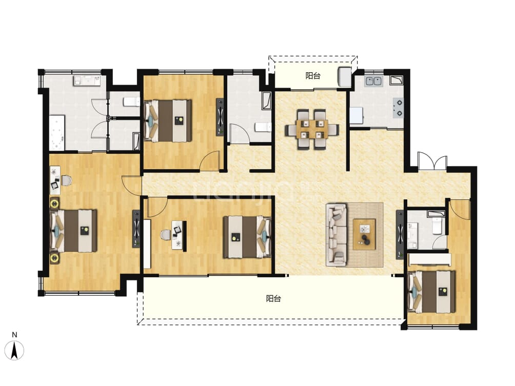 华侨城万科世纪水岸户型图(链家网)