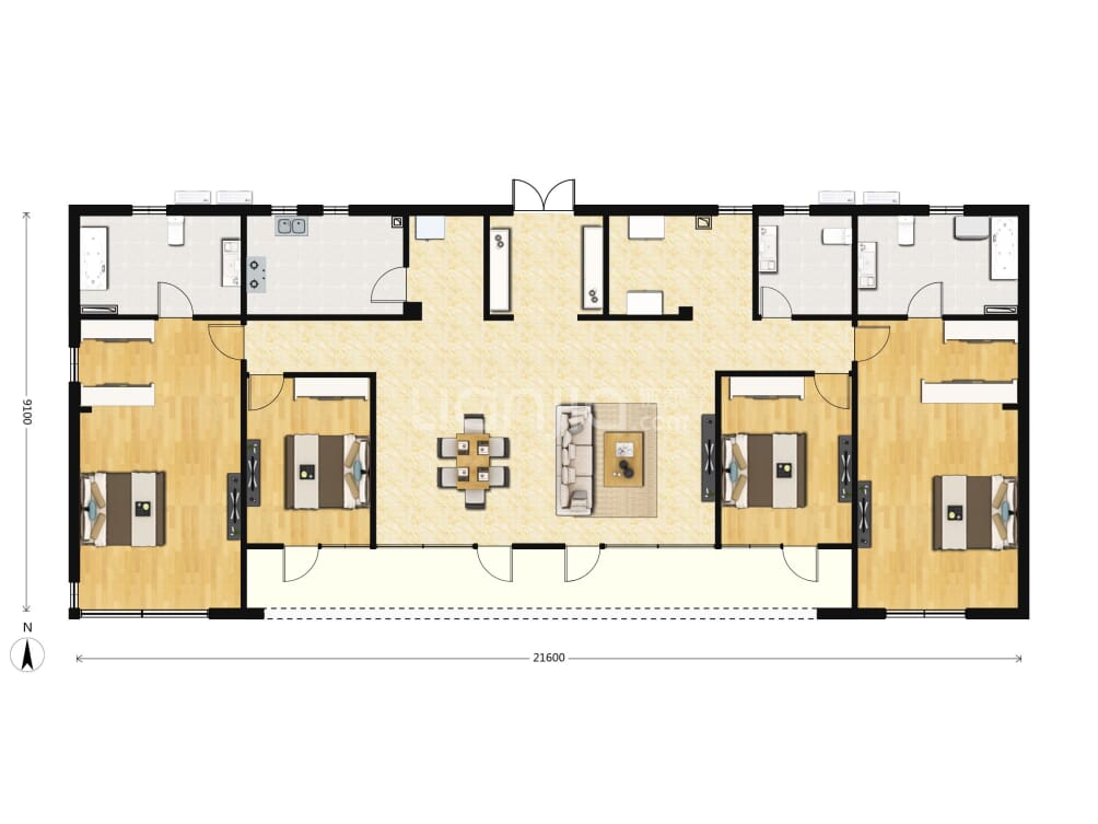 沣水云岭户型图(链家网)